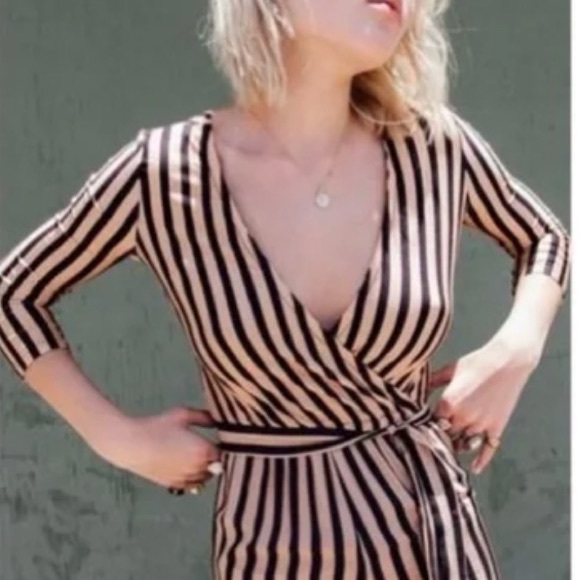 Novella Royale Striped Clementine Jumpsuit - Picture 1 of 3